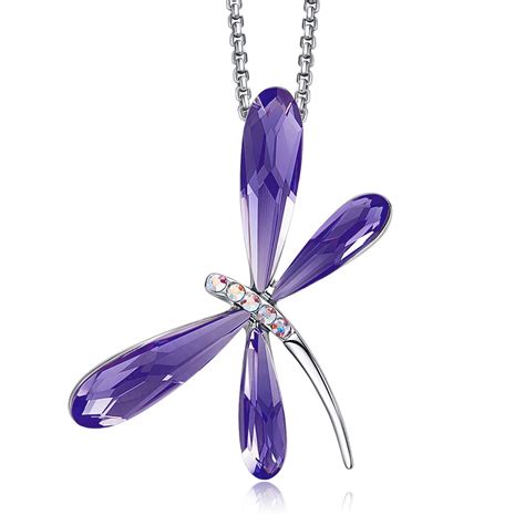 dragonfly necklace swarovski|dragonfly pendant with swarovski.